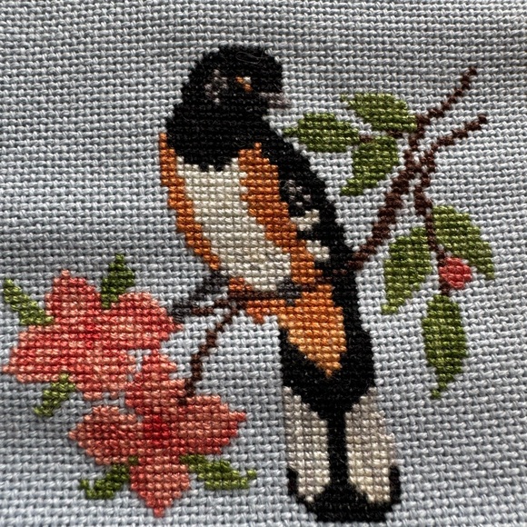 Blue and Yellow Bird Embroidery - Picture 4 of 7